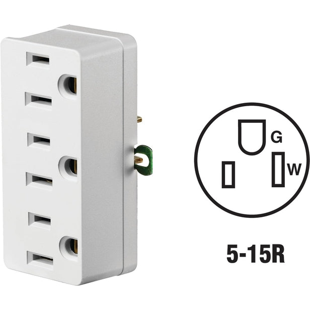 OUTLET 3-TAP WHT 3-TO-2