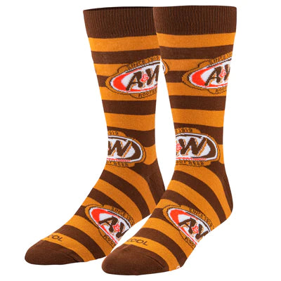 MENS CREW A&W STRIPES COOL SOCKS