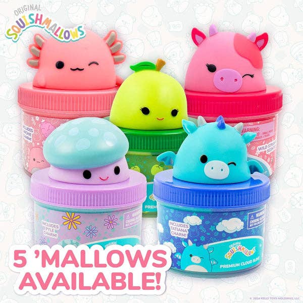 Squishmallows Premium Cloud Slime Fidget Putty Jar Multiple Scents & Styles (Wave 2): Tatiana The Dragon Cloud Slime