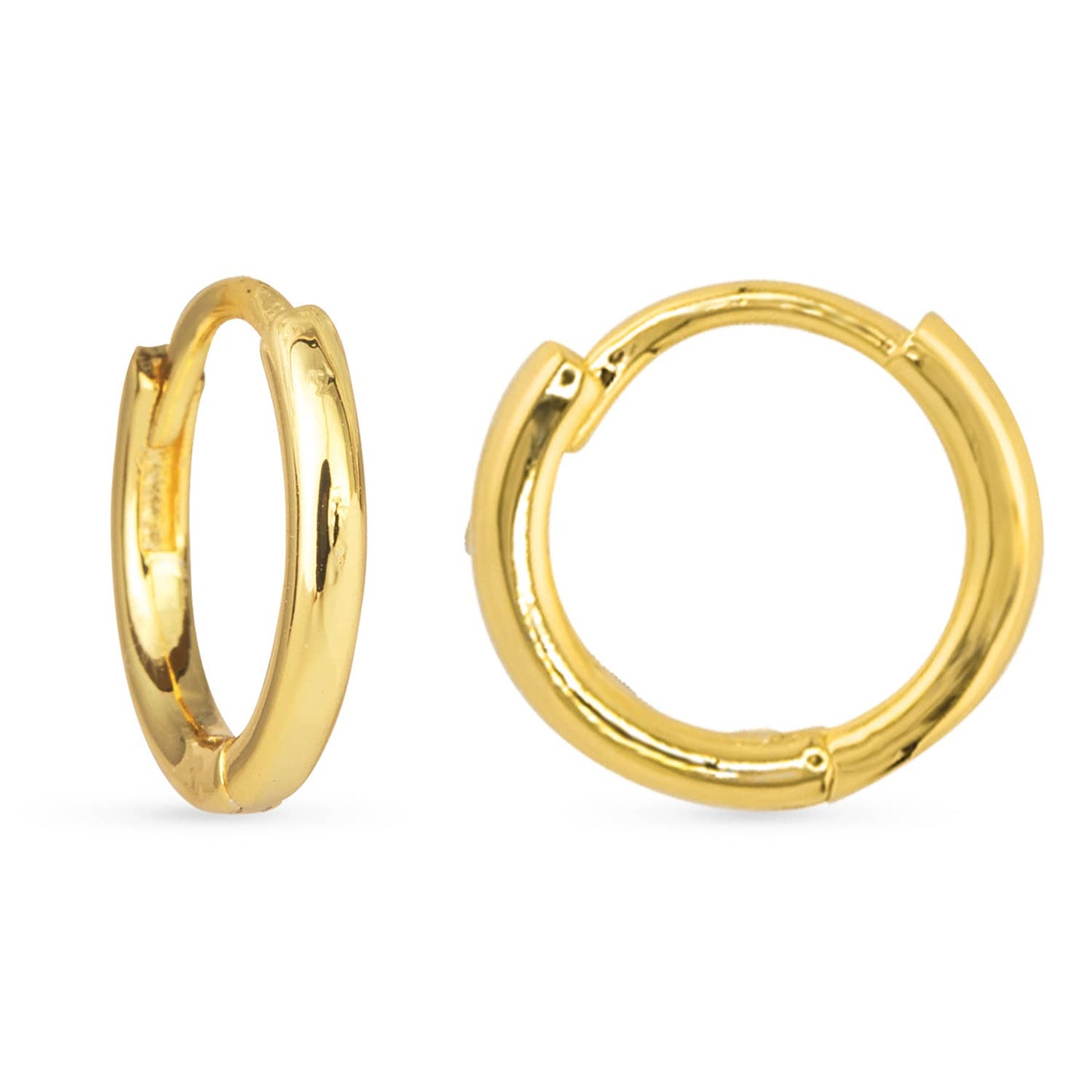 'Add A Charm' Hoop Earrings | Blu Charm Collection: Yellow Gold / Hoop Earring - AMANDA BLU