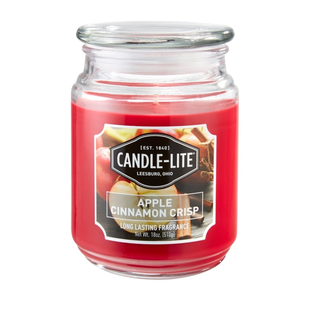 CANDLE APPLE CINN JAR 18OZ