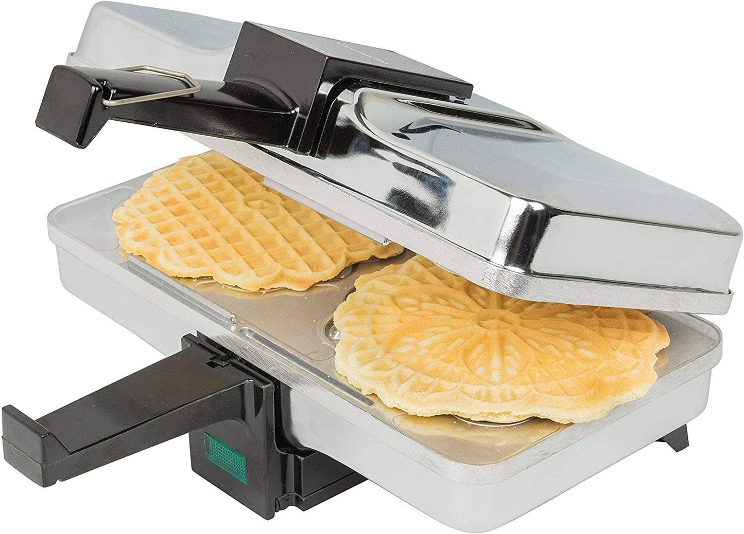 Electric Polished Pizzelle Baker - Makes Two 5" Cookies
