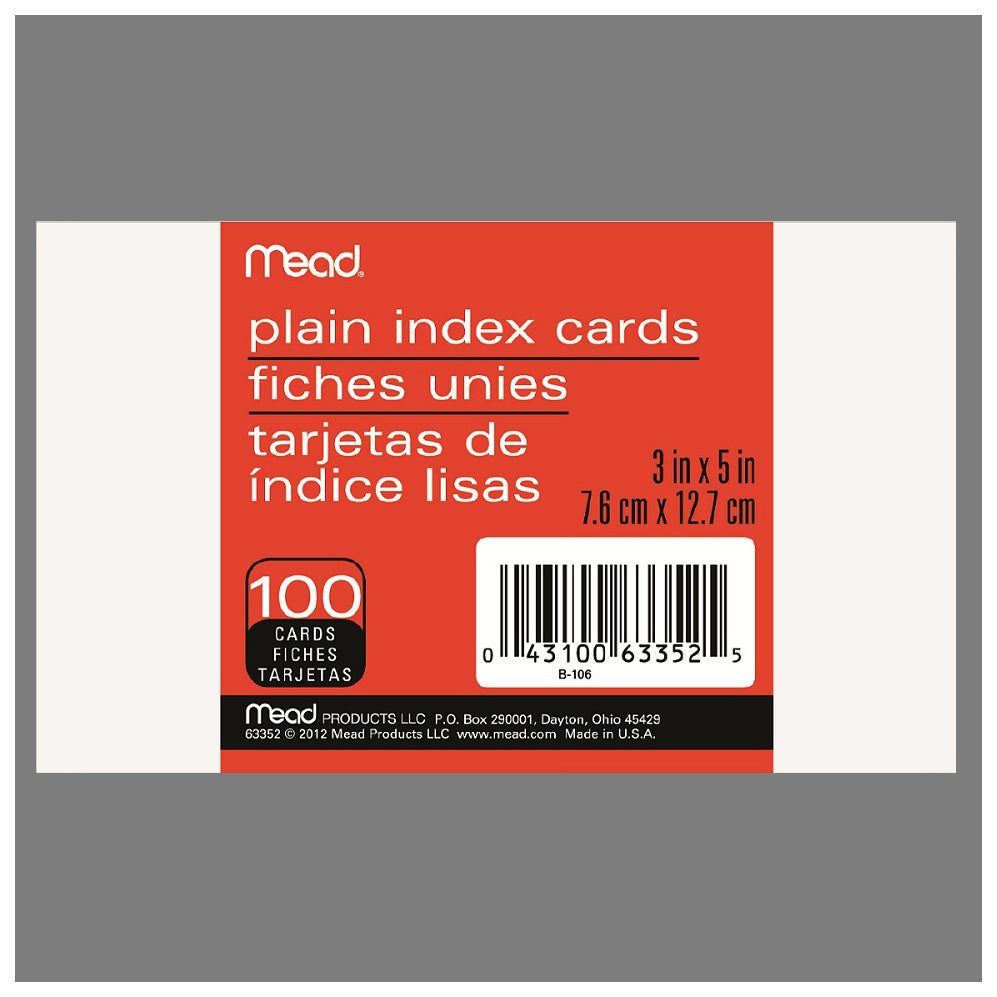 Index Cars 3x5 100 Count