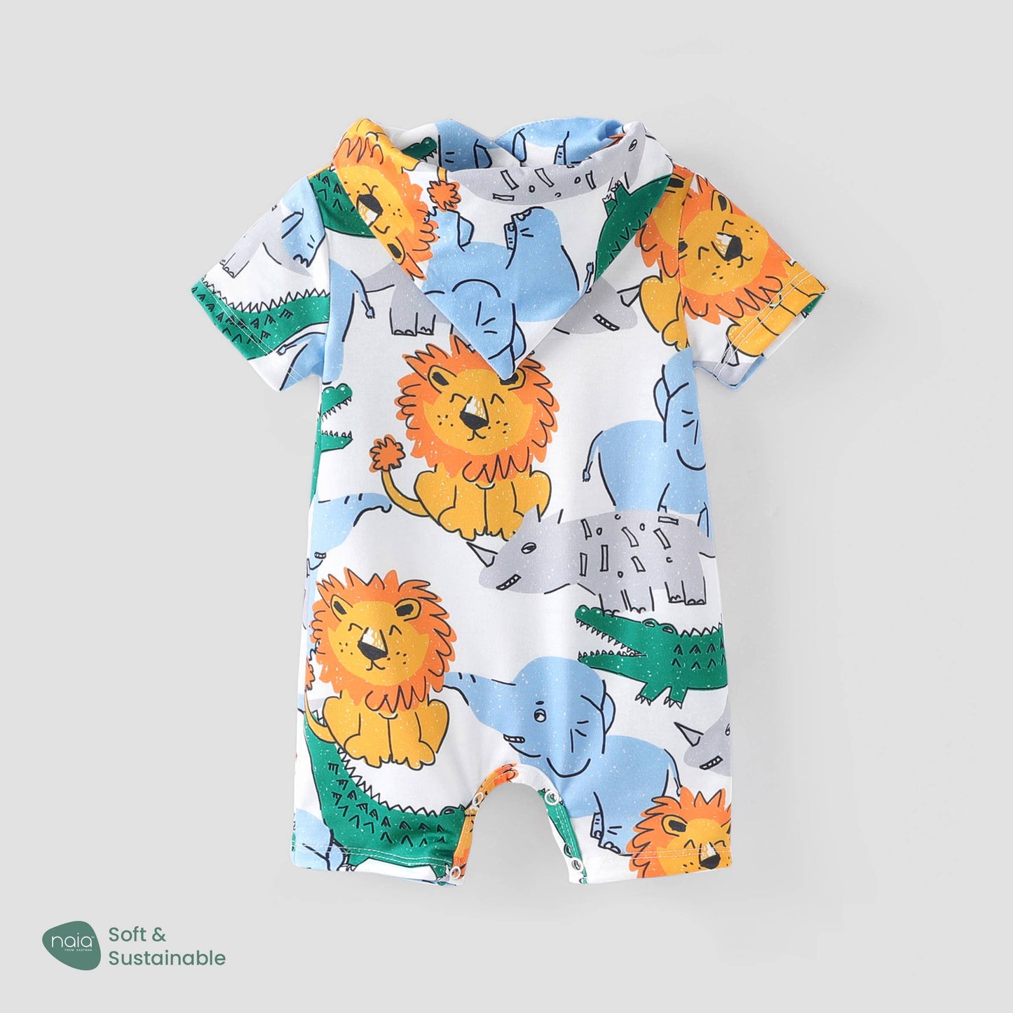 Baby Unisex 2pcs Naia Lion Romper & Bib Set/Prewalker Shoes: Black / Toddler US 5