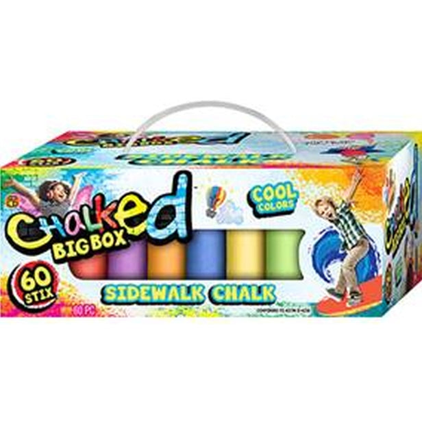 SIDEWALK CHALK BIG BOX 60PC