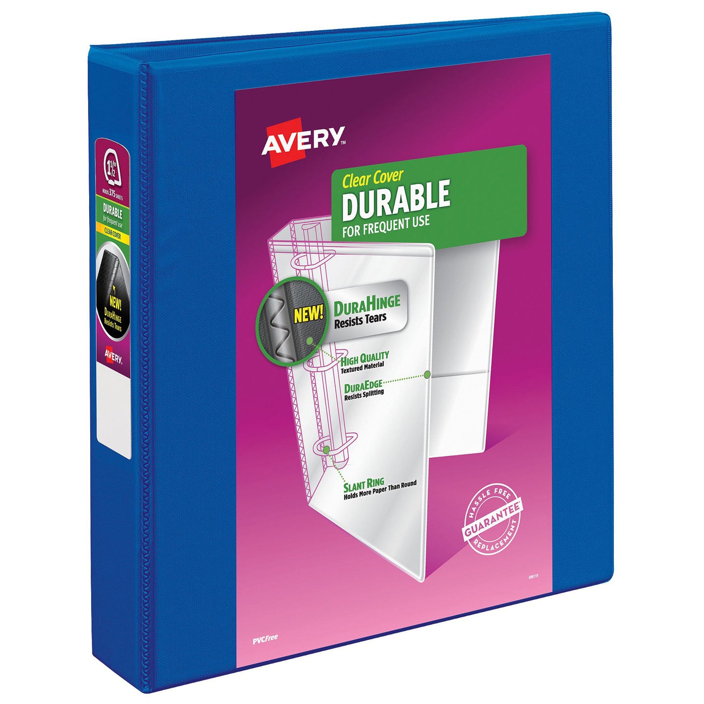 3 Ring 1.5in Clear Cover Binder
