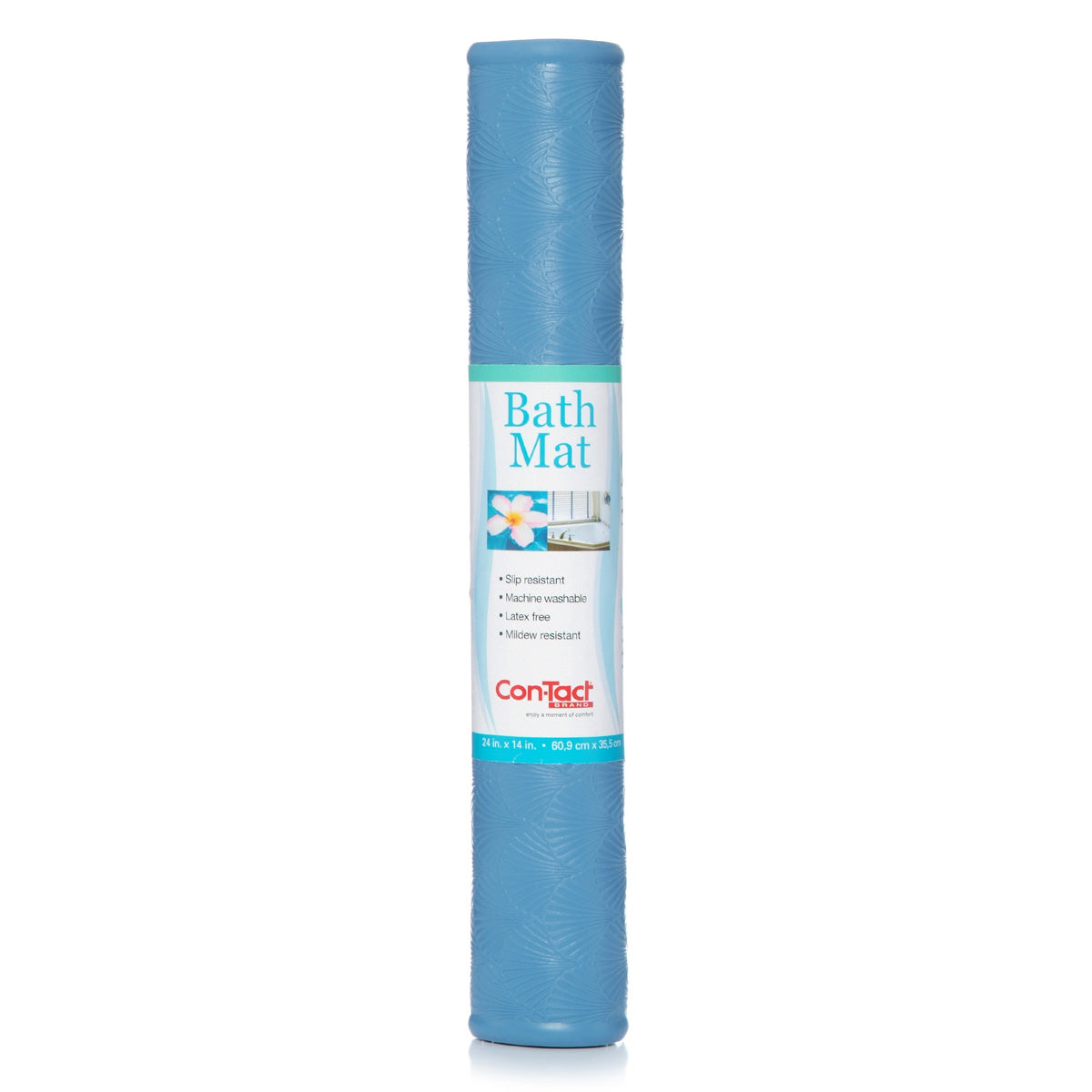 BATH MAT BLUE 16X28