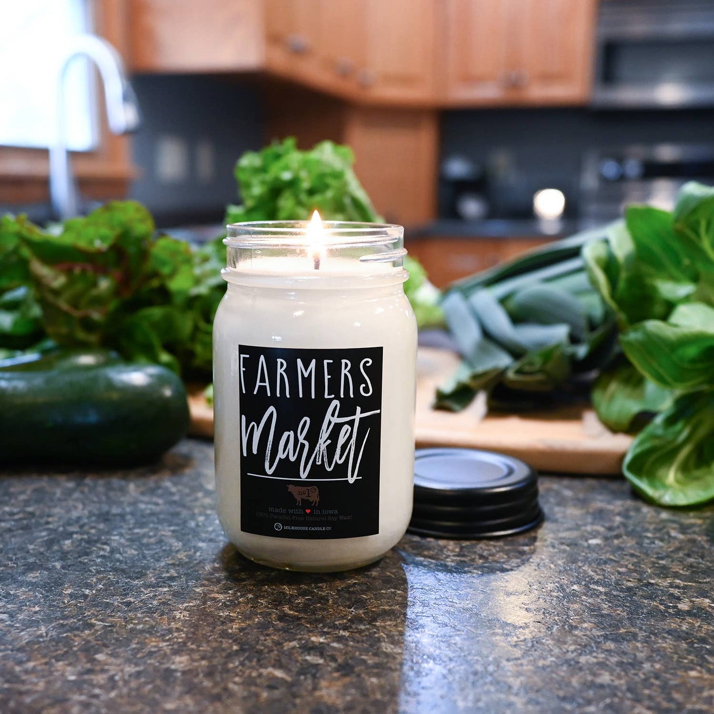13 oz Mason Jar Candle: Farmers Market