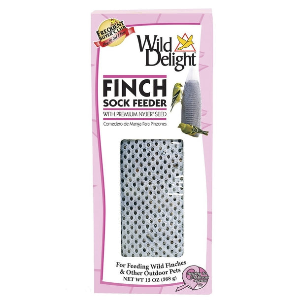 Wild Delight Bird Feeder Finch Sock Feeder/Seed 13 OZ