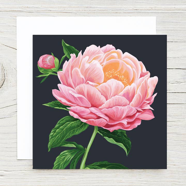 PAINTED PEONY MINI GIFT CARD WITH ENVELOPE