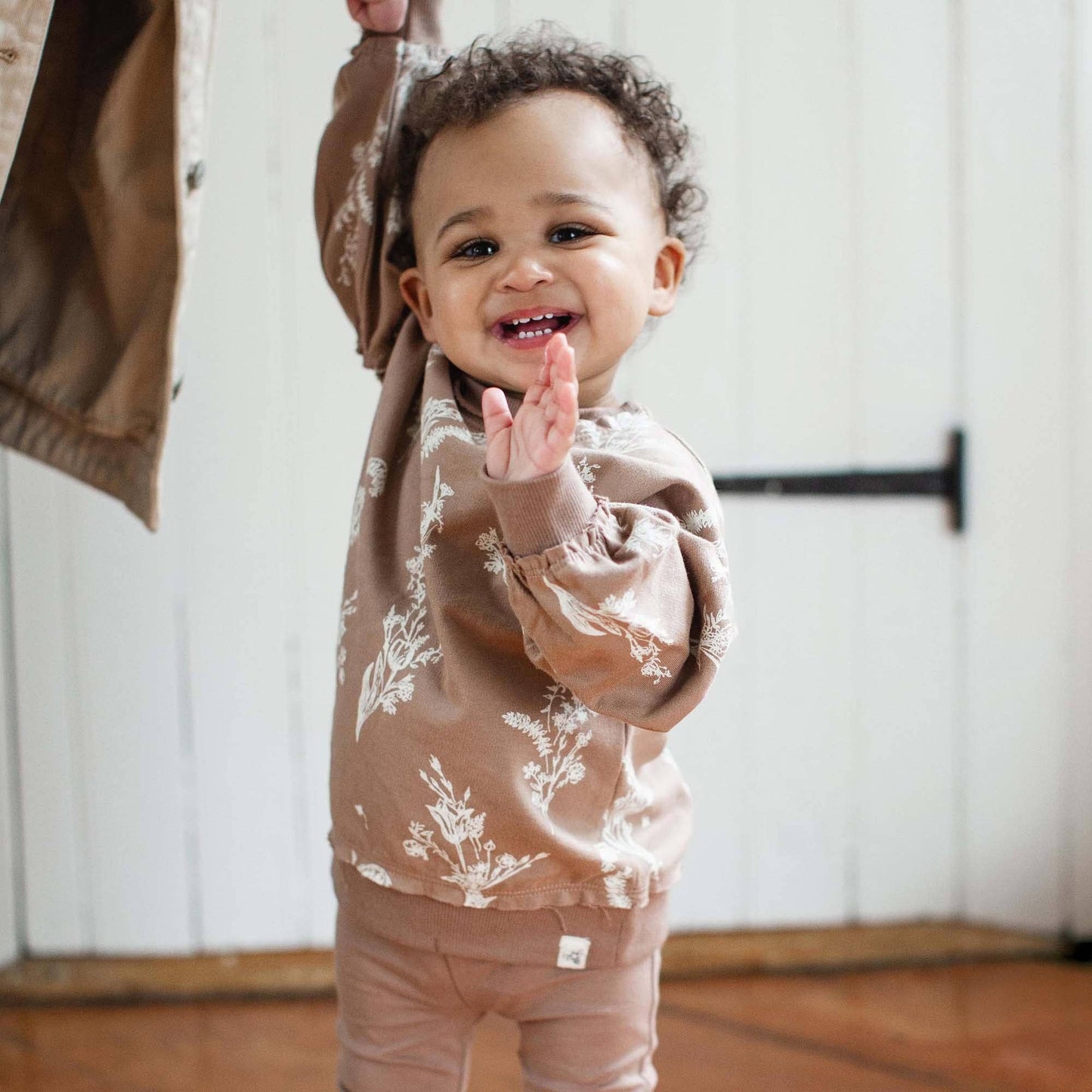 Little Wild Flower Toddler Sweatshirt Set: Ginger Loaf / 4 Toddler