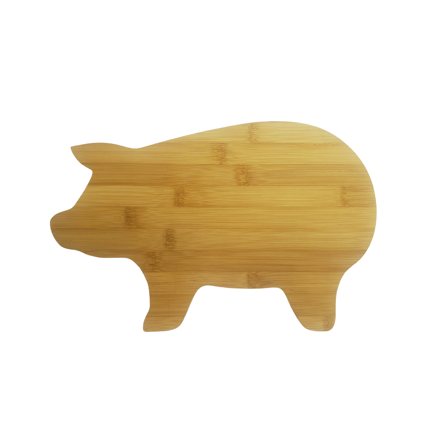 (Set of 10) Pig Shaped Bulk Plain Bamboo Cutting Boards
