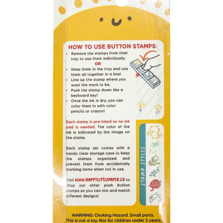 Cat Button Stamps