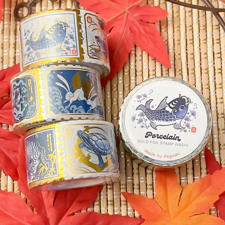Gold Foil Porcelain Stamp Washi Tape