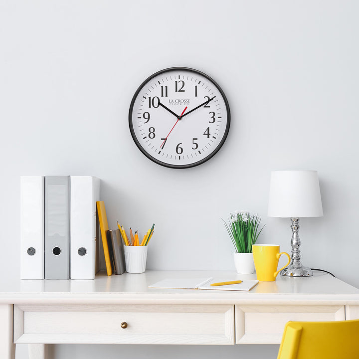 10-inch Basics Analog Wall Clock – Black
