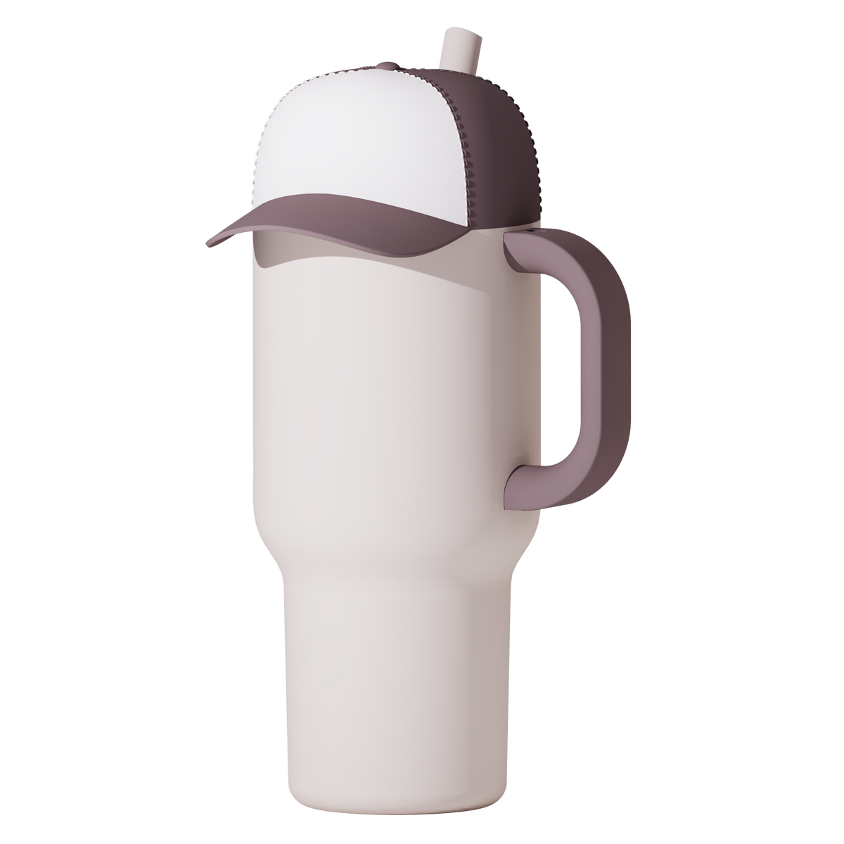 Trucker Mug With Handle Beige - 30 oz