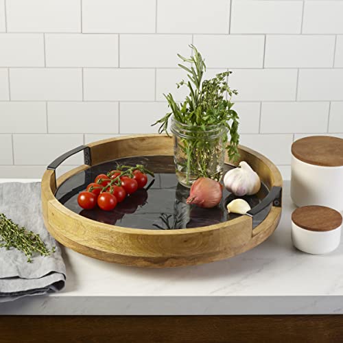 Gourmet Basics Black Marble Lazy Susan