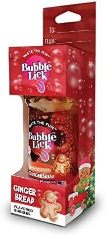 FLAVORED BUBBLES YOU CAN LICK! GINGERBREAD