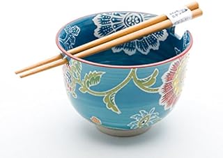 5" CERAMIC BOWL W/CHOPSTICKS AND CHOPSTICKS HOLDER