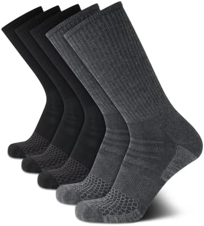 MENS 5 PK COMFORT CUSHION SOCKS