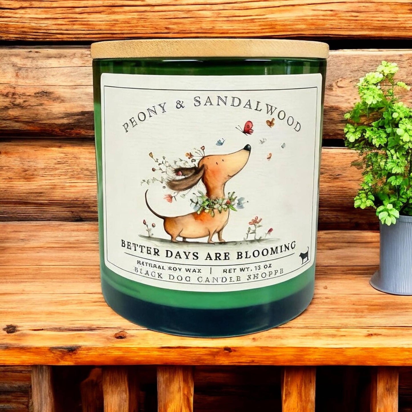 Better Days are Blooming DW Green Vessel Peony & Musk