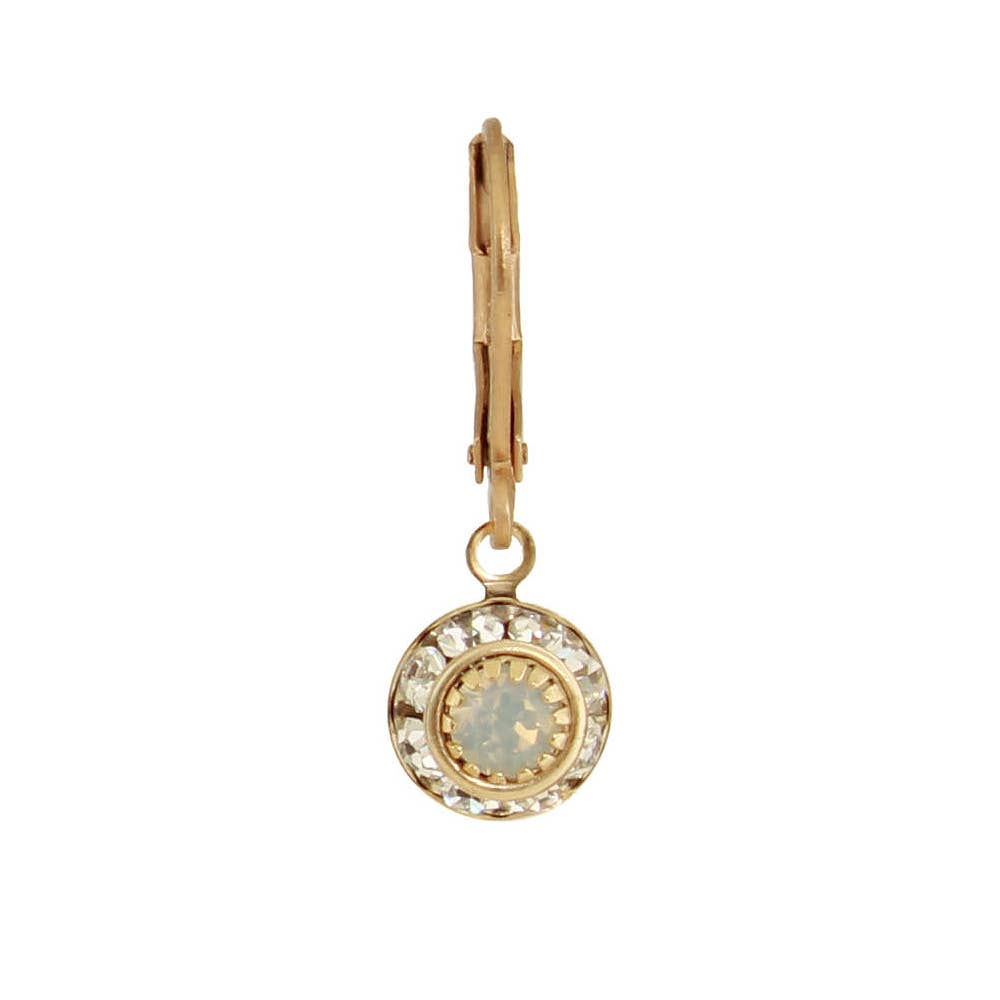 Gold Crystal Disc Dangle: D
