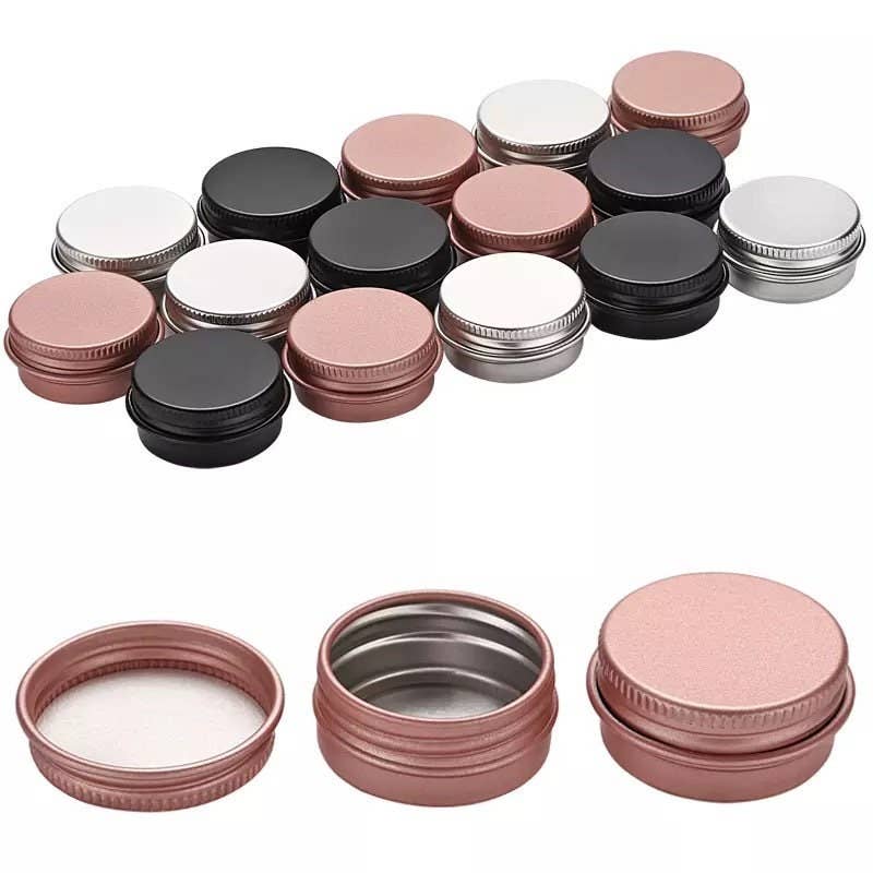 Round Tin Box 30ML Jar (47*24mm) Rose Gold Cosmetics Case