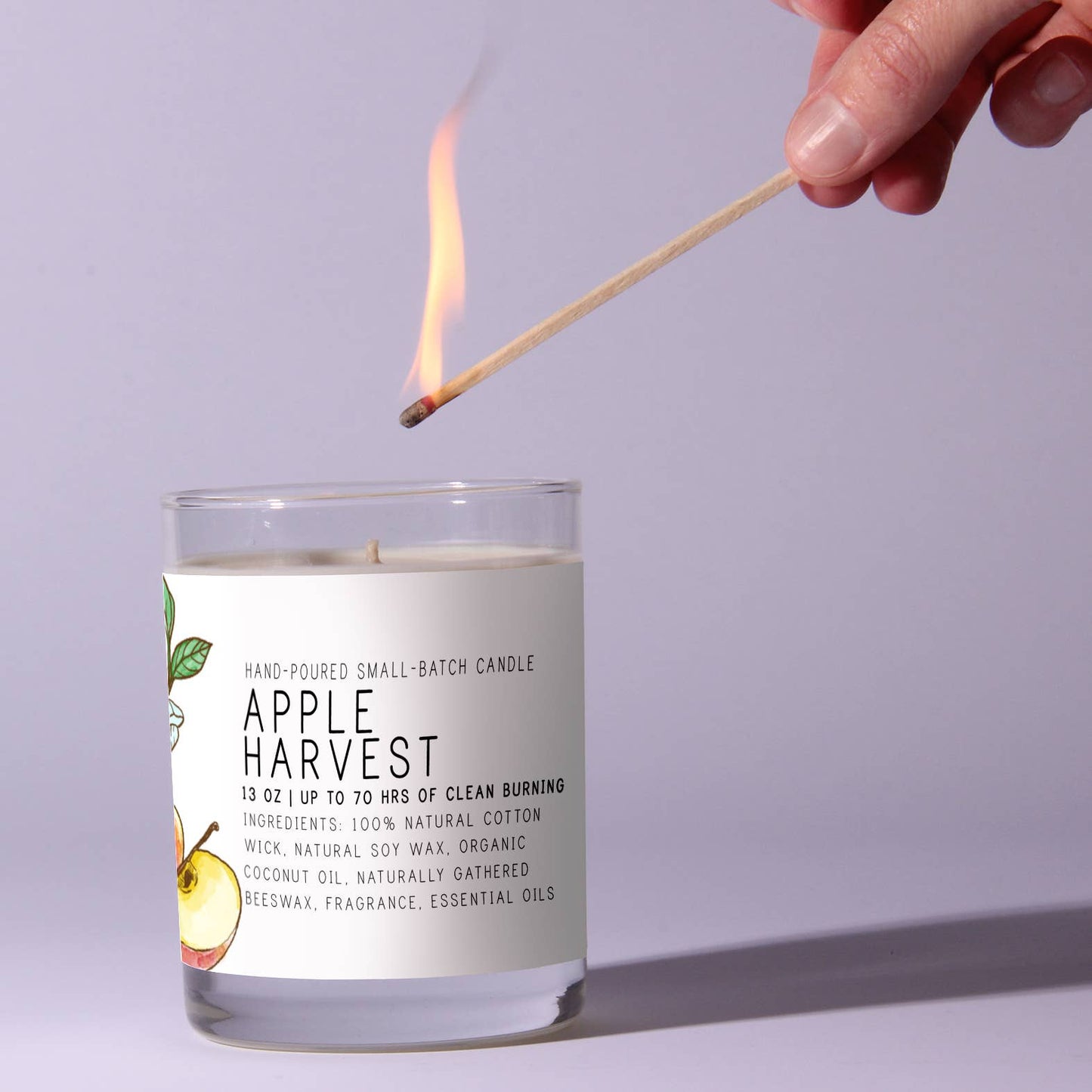 Apple Harvest - Just Bee Candles: 7 oz (up to 40 hrs of clean burning)