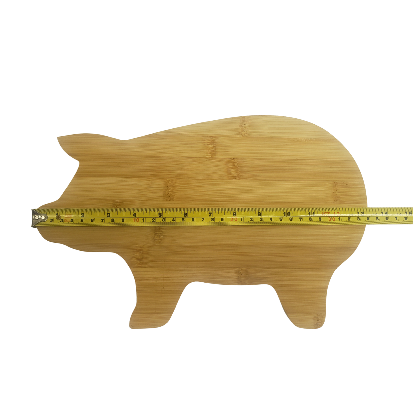 (Set of 10) Pig Shaped Bulk Plain Bamboo Cutting Boards