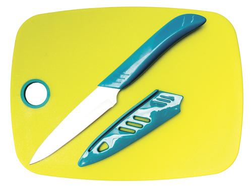 GRIP STRIP BAR BOARD & PARING KNIFE- ASSORTED COLORS