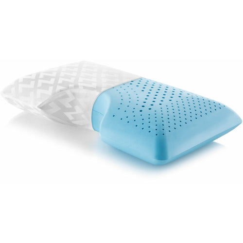 Z SHOULDER CUTOUT ZONED GEL DOUGH PILLOW, QUEEN, MID LOFT