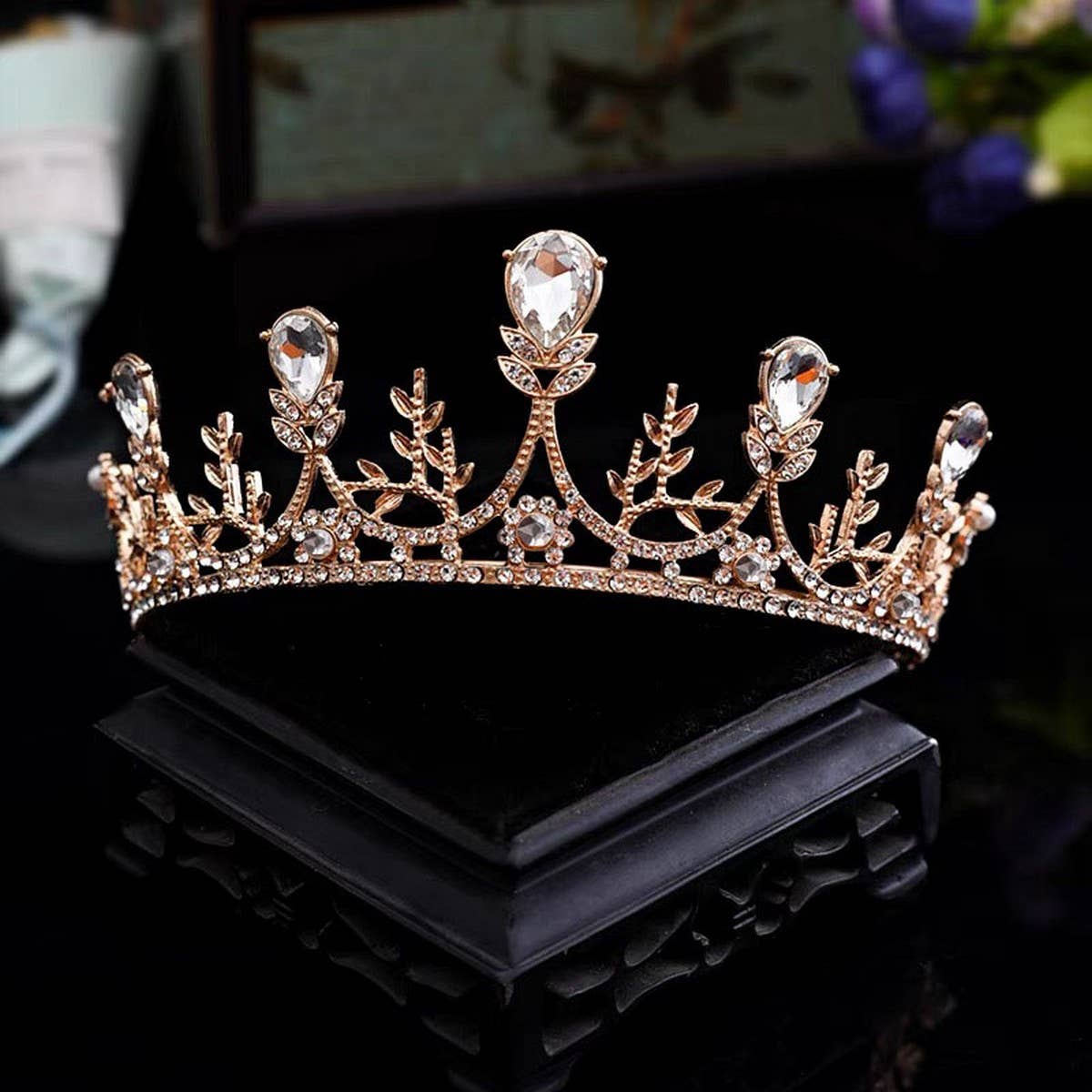 CELEBRITY-STYLE BRIDAL CROWN WEDDING ACCESSORIES_CWMM2028: TYPE10 / (OS) 1