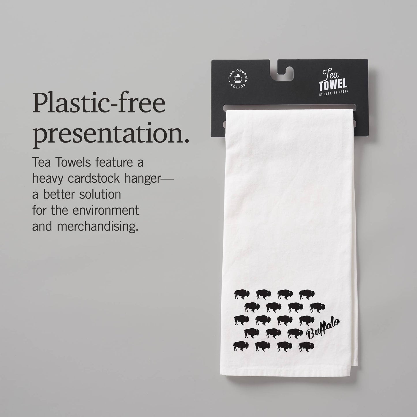 ORGANIC TEA TOWEL Pattern, Buffalo: Organic Tea Towel