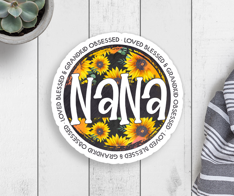 Nana Sunflower Vinyl Sticker