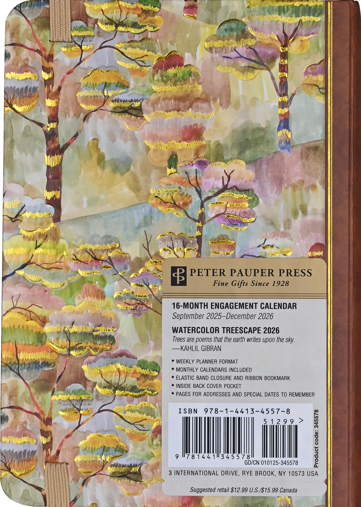 2026 Watercolor Treescape Weekly Planner