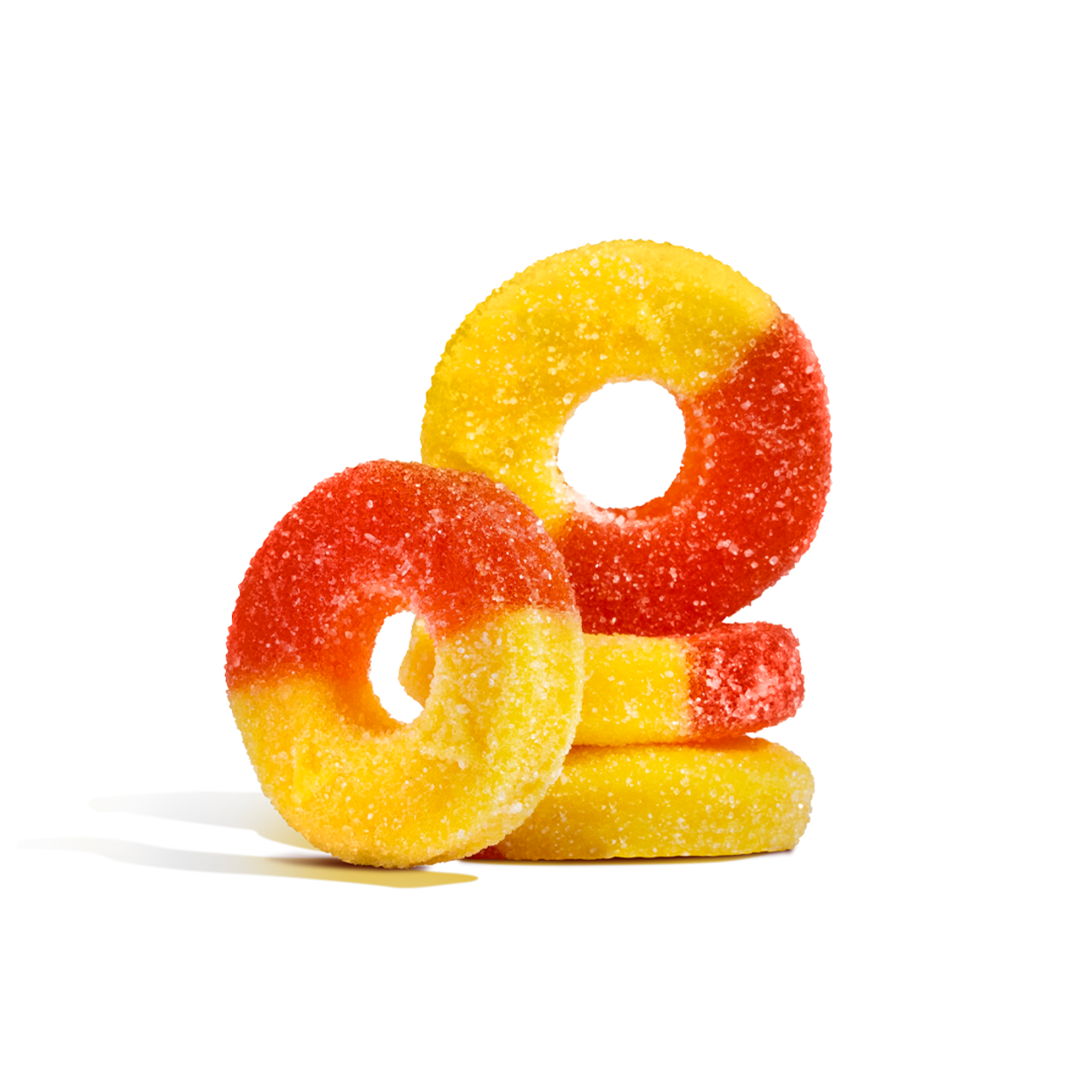 CANDY GUMMI PEACH RINGS 7OZ