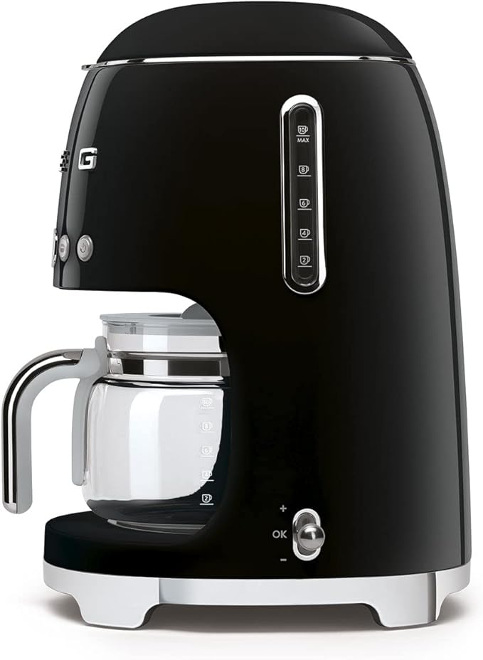 Smeg 50's Retro Style 10 Cup Drip Coffee Machine - Black