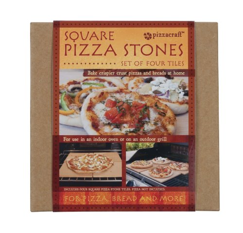 MINI PIZZA STONE TILES 4 COUNT, SQUARE