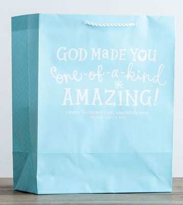 God Made You Amazing Gift Bag, Psalm 139:14, Large Gift Bag