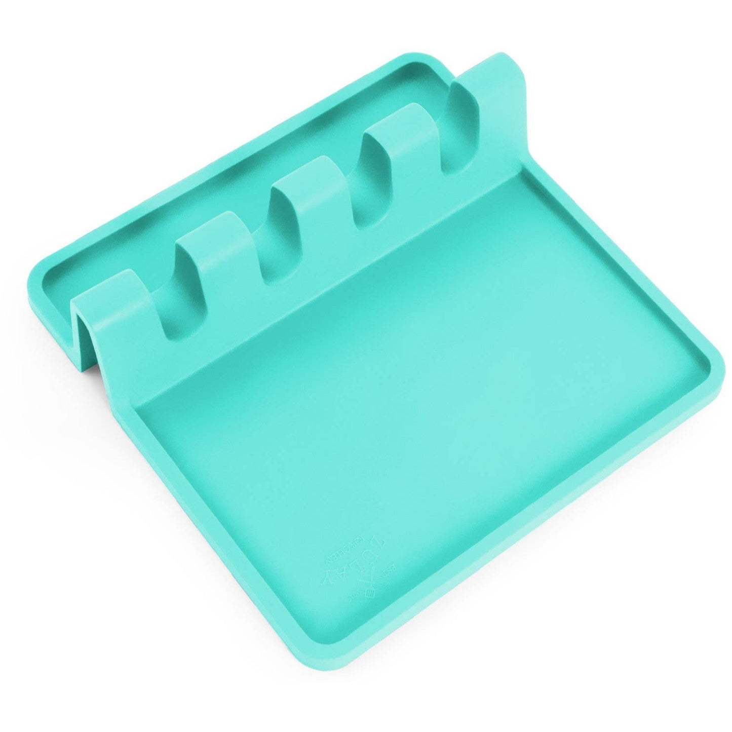 Silicone Utensil Rest with Drip Pad for Multiple Utensils: Chive Blossom