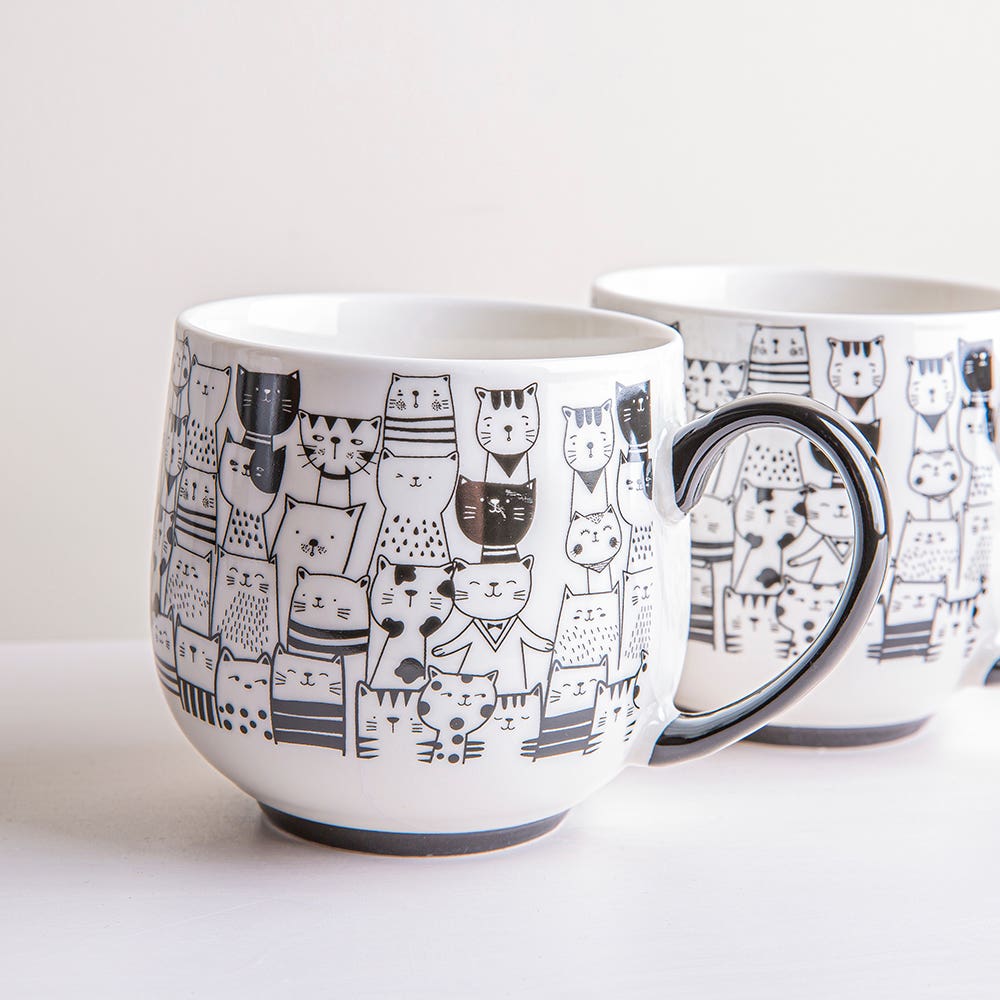 PAWS CAFE CAT MUG 19 OZ