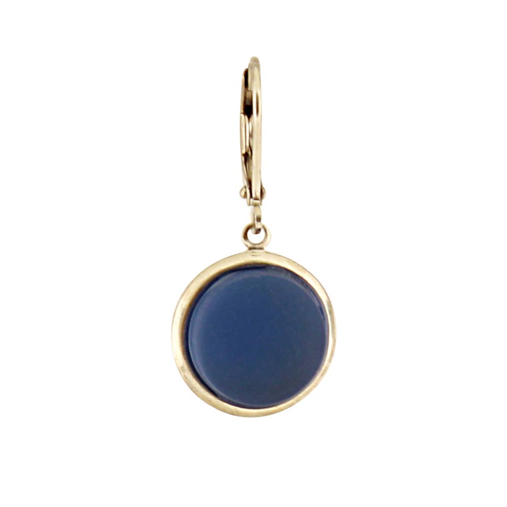 Sea Glass Dangle Earring: D