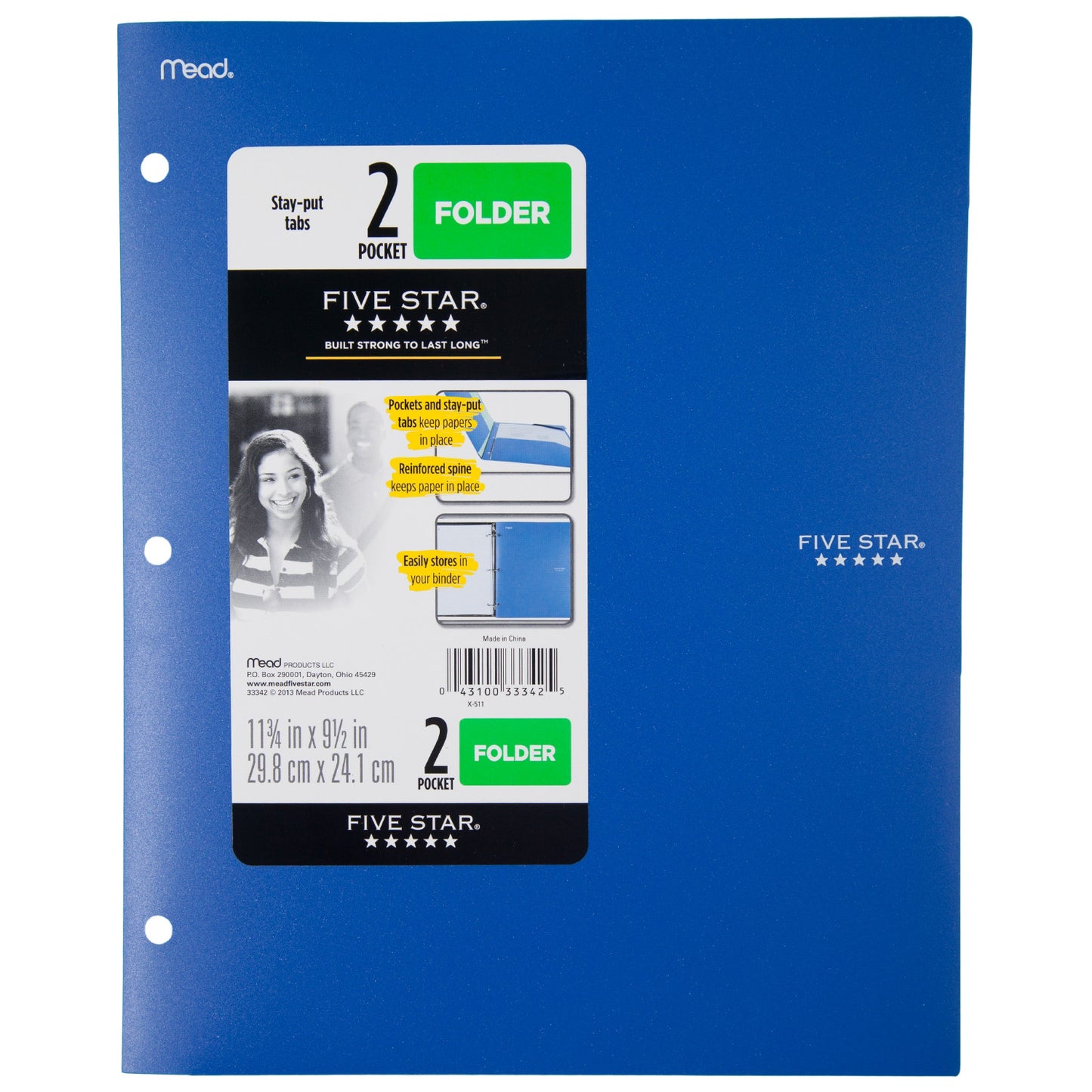 2 Pocket Folder with Stay Up Tab