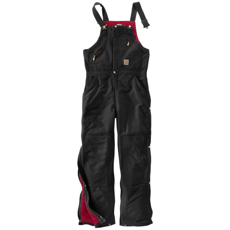 R38-BLACK OR BROWN CARHARTT ZIP TO WAIST BIBERALLS