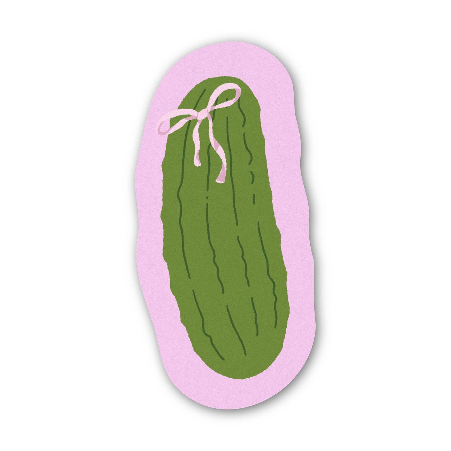 Cute Pickle With Bow Sticker