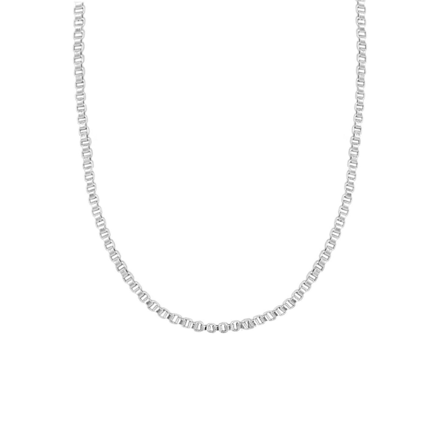 Add A Charm Box Chain Necklace - Silver - AMANDA BLU