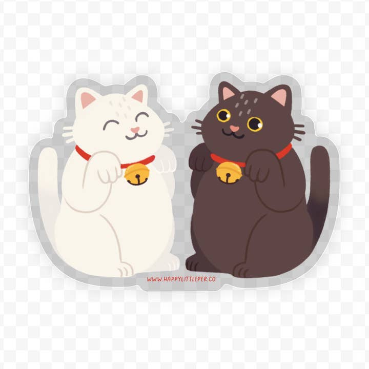 Maneki Neko Lucky Cats Sticker