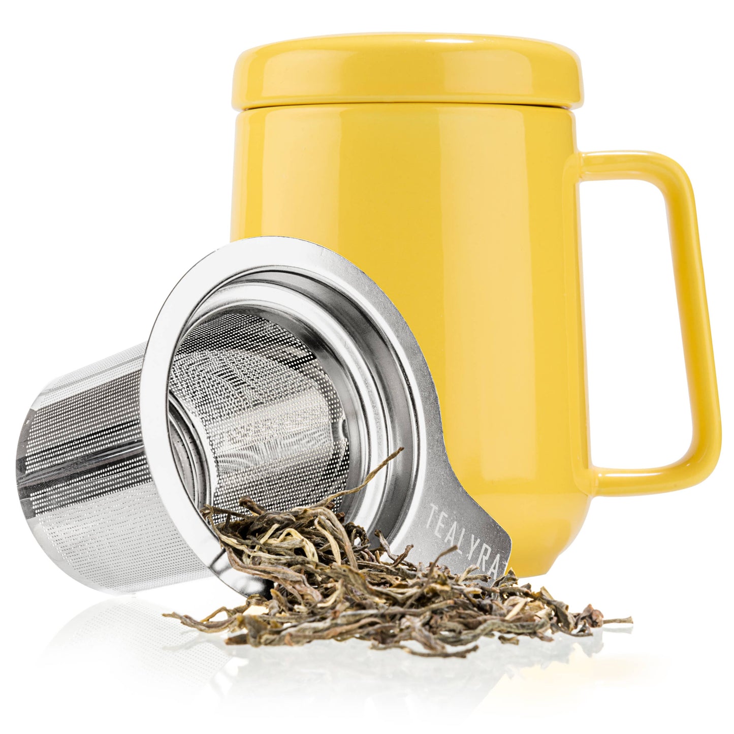 Peak Porcelain Ceramic Mug With Metal Infuser 19oz: Red