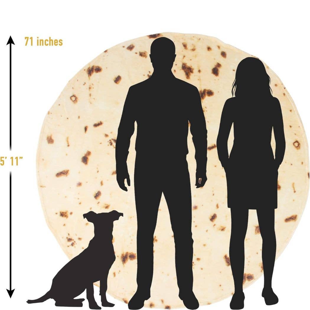 Z-BRRT-BLNKT-71-INCHS Burrito Blanket Flour Tortilla Design: 71 inches