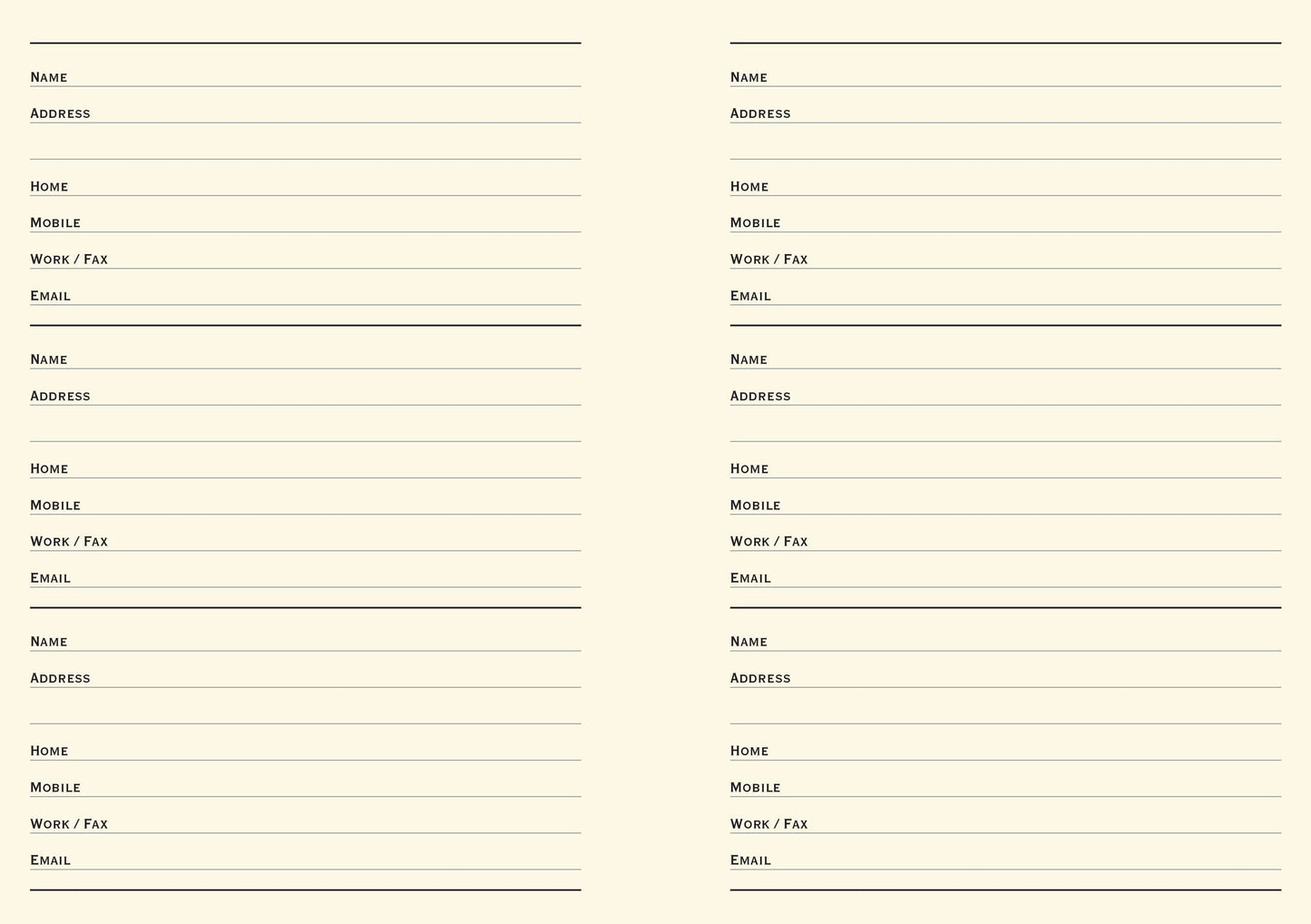 Old World Large Address Book